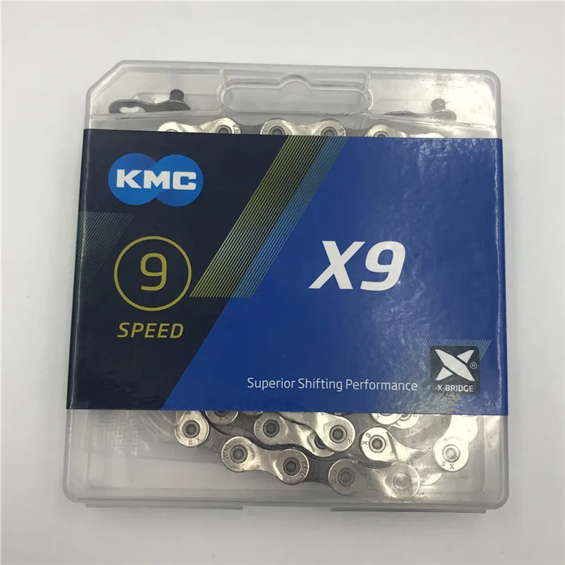 KMC Прямая с фабрики 9/10/11 цепь скорости ультра светильник цепи x9 x10 x11 x9.93 x10.93 x11.93 mtb цепь для дорожного велосипеда титана дешево - Цвет: 9 speed