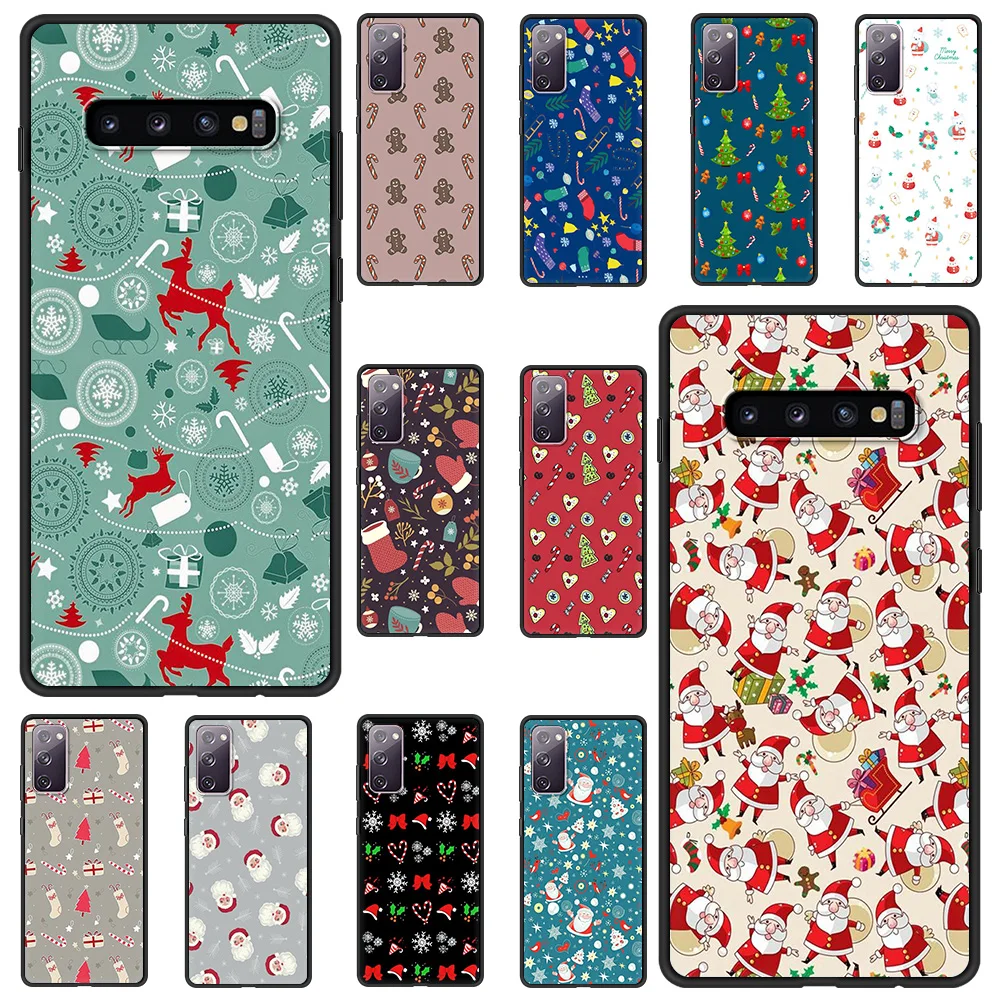 

Merry Christmas NEW Year Phone Case For Samsung S20 FE Note 20 10 Ulrta S21 Cover Soft For Samsung S10 S10E S10 S9 Plus Fundas