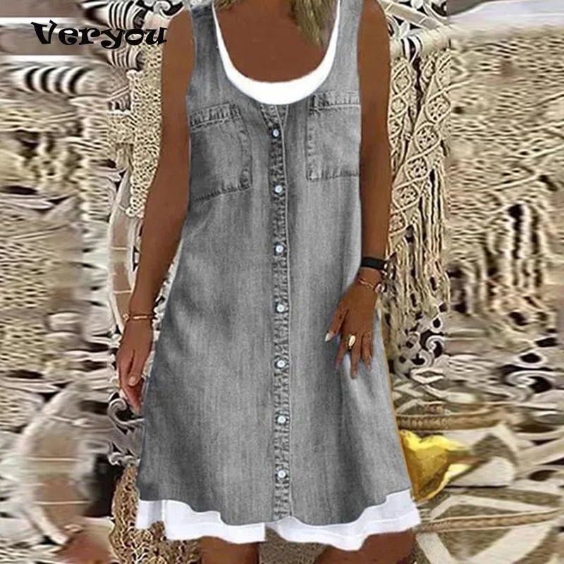 

Винтажное платье-трапеция с цветочным принтом, женское летнее повседневное мини-платье без рукавов с квадратным вырезом 2021, женские свобод...