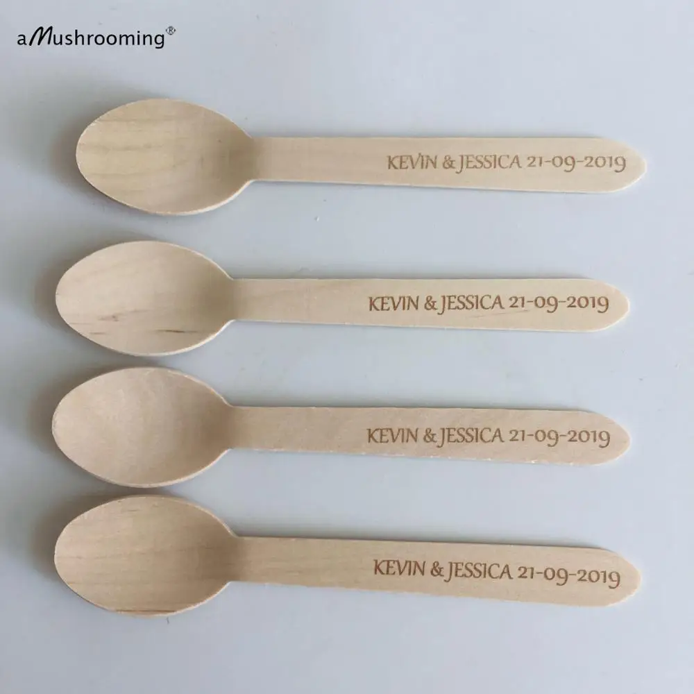 25ct персонализированные вечерние столовые ложки Винтаж Свадебная вечеринка Baby