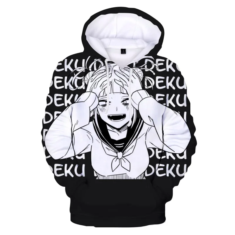 Boku No Hero Academy Bakugou толстовки с капюшоном для женщин и мужчин хип хоп с капюшоном Deku химико Тога 3D толстовки Harajuku пары одежда - Цвет: 22
