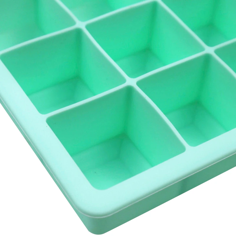 

1PC 15 Grid Food Grade Silicone Ice Tray Home with Lid DIY Ice Cube Mold Square Shape Ice Cream Maker Kitchen Bar Accessories #4
