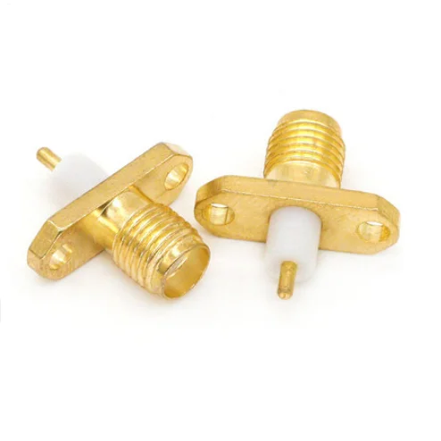 

20pcs SMA Female Jack Panel Mount 2 Holes Flange Deck Solder RF Coaxial Connector adapters