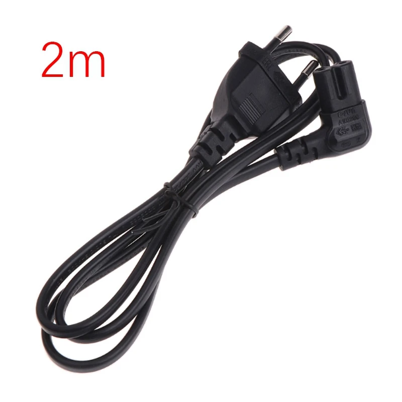 Прямоугольный шнур питания европейского стандарта переменного тока с 2 зубцами