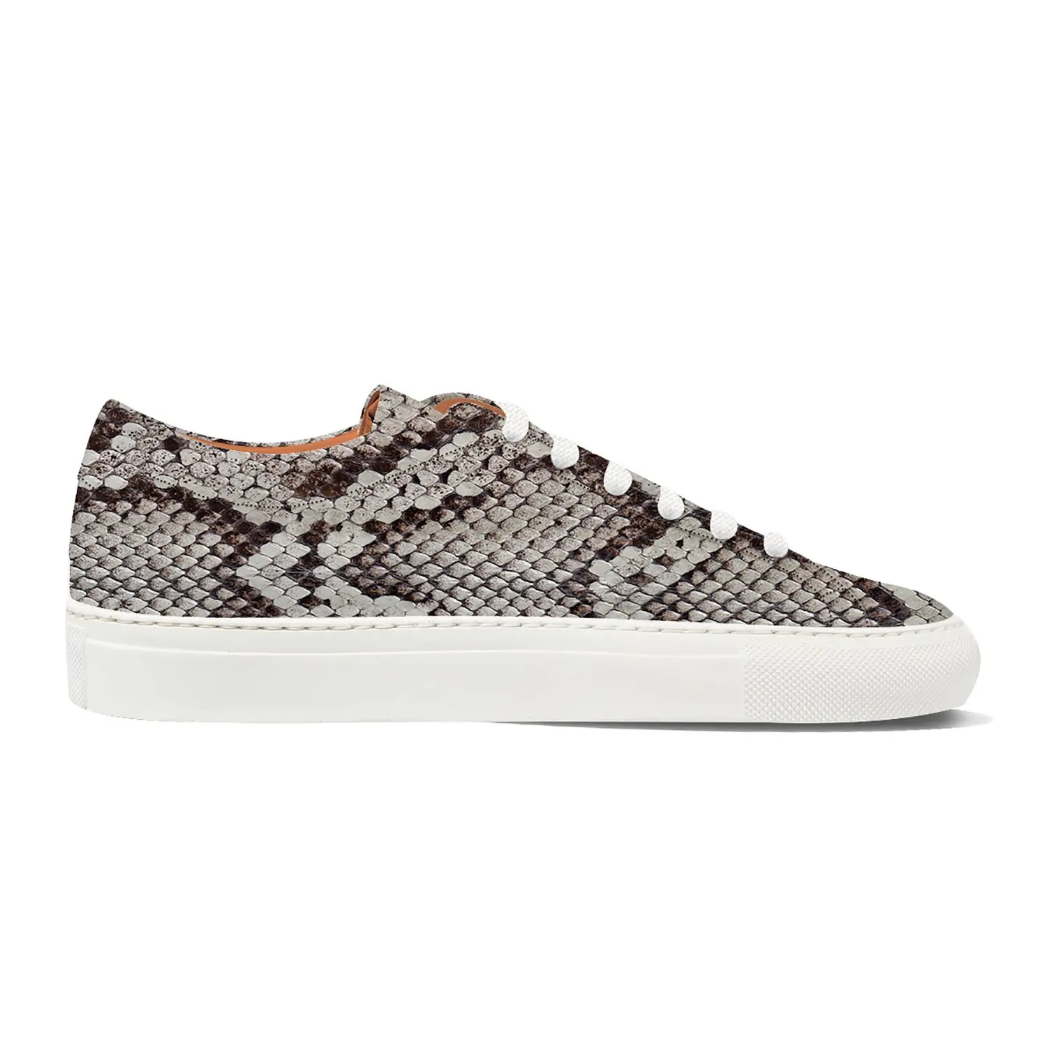 

Men Luxury Sneaker Snake Skin Streetwear Real Leather Italy Handmade Brand Classic Fashion Stylish Casual Shoes for Male