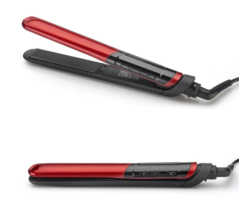 Профессиональный Выпрямитель для волос светодиодный утюжок 2 в 1 керамические