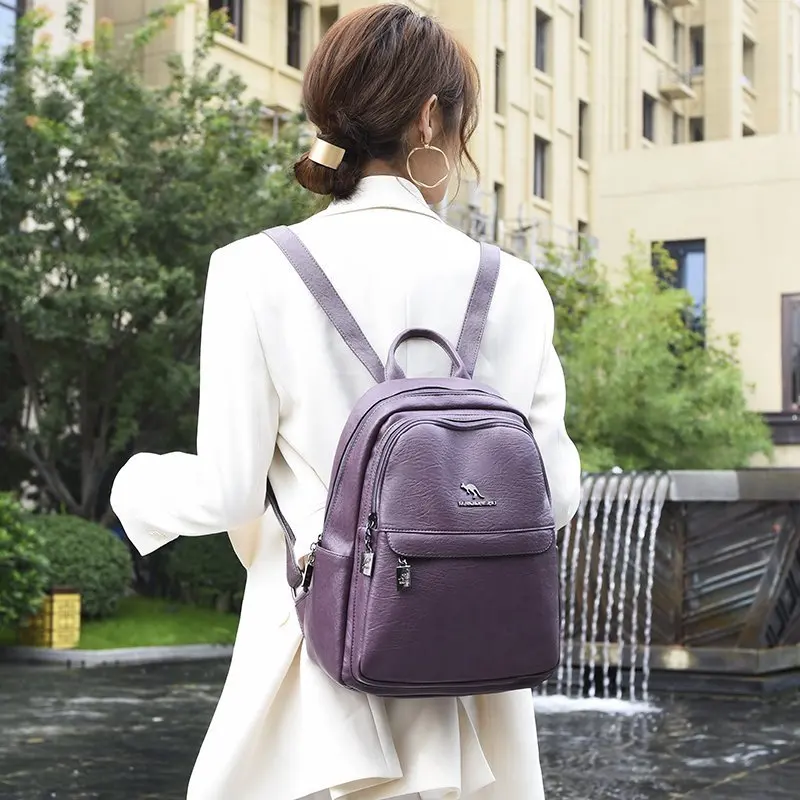 Новый женский винтажный рюкзак женские кожаные рюкзаки школьные сумки дорожная