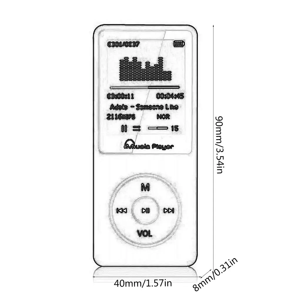 

Large Memory Capacity MP3 Player Support 64GB Music Media Player Portable Voice Recorder FM Radio Player Drop Shipping