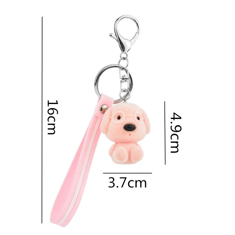 

2020 New Creative Plush Dog Keychain Cute Animal Cartoon Keychains Car Bag Pendant Keyring Accessories Kids Toy Gift