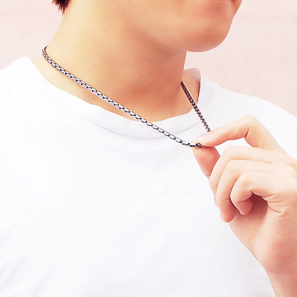 Ожерелье из серебра 925 пробы в этническом стиле цепочка тайского с драконом 56 см