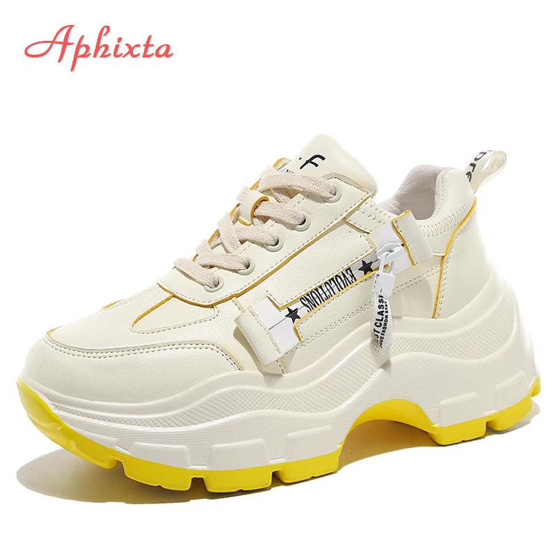 Aphixta/кроссовки на платформе женская обувь ботильоны визуально увеличивающие