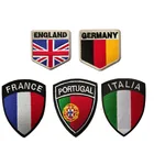Нашивки с вышивкой, с флагом Франции, Англии, Германии, Португалии, италии