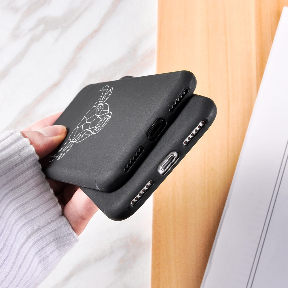 Черный и белый чехол для телефона с абстрактными кошками розами iphone 7 8 6 6s 11 Pro