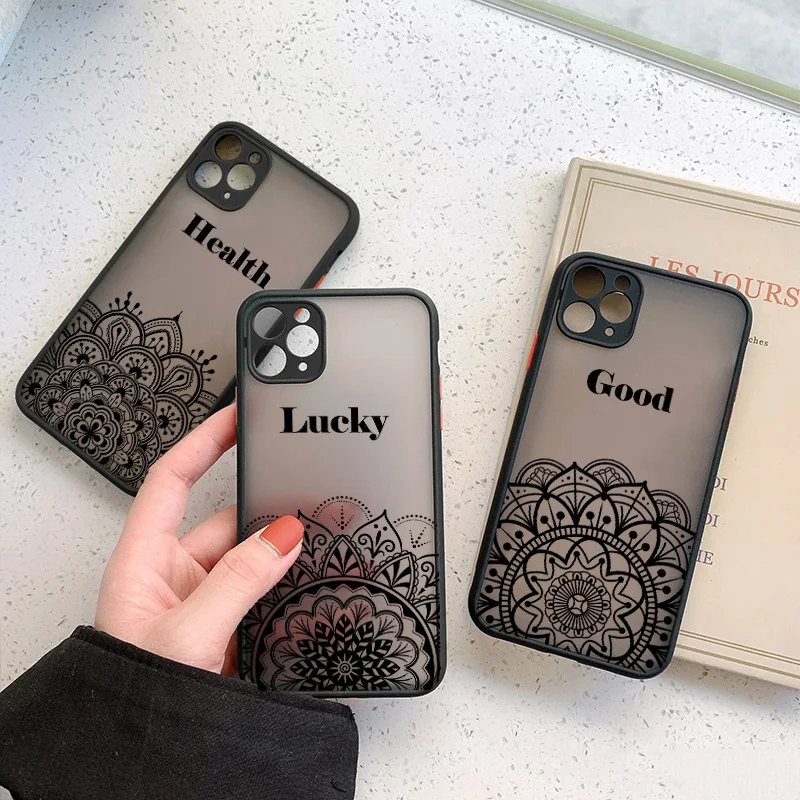 

Black Lace Flower Case For iPhone 11 13 pro max Vintage Floral Cover For iPhone XS Max XR X 12 SE 2020 7 plus 8 plus Funda