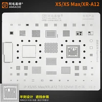 amaoe bga reballing stencil wifi power cpu ram ic chip for iphone x xs xr 8 7 6 6s 13 pro max mini 12 11 a10 a11 a12 a14 a13 a15