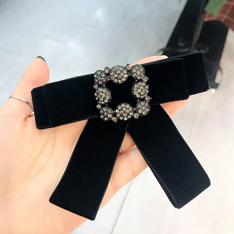 I-Remiel корейский роскошный бант брошь бархат бант-галстук булавки и броши декоративные булавки платья рубашка воротник аксессуары девушка