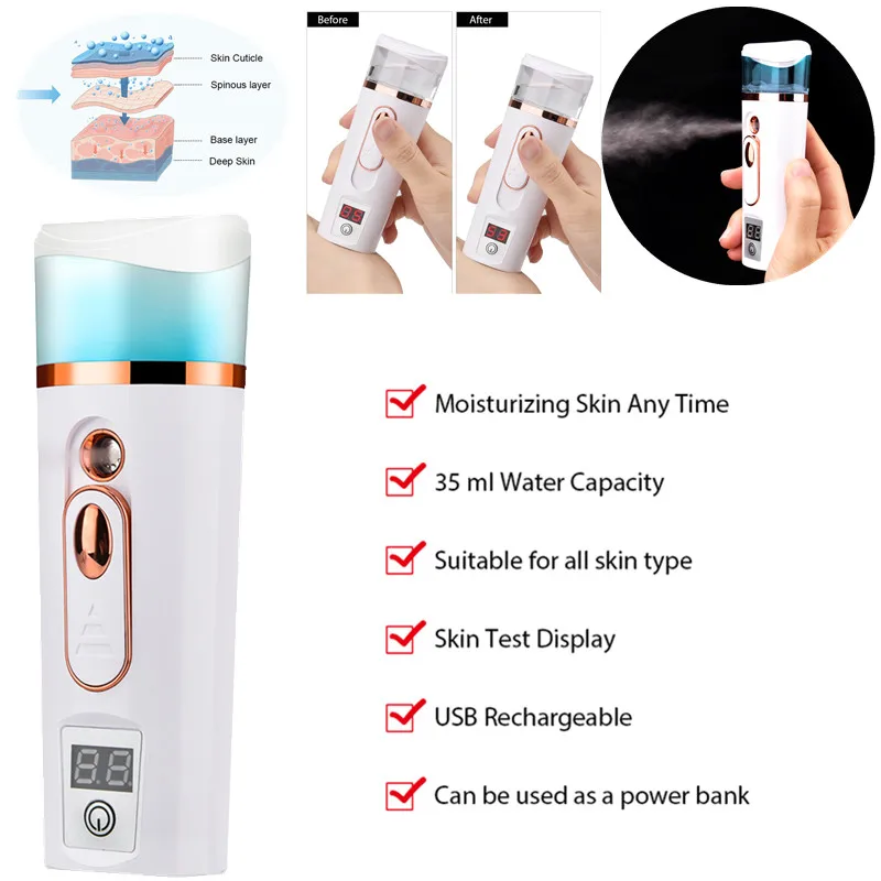 Пульверизатор для лица нано Мистер измеритель влажности кожи инструмент