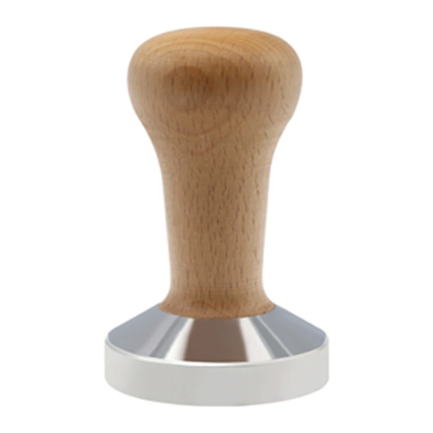 

Solid wood coffee press 58mm/51mm powder hammer stainless steel coffee press rod flat threaded bottom