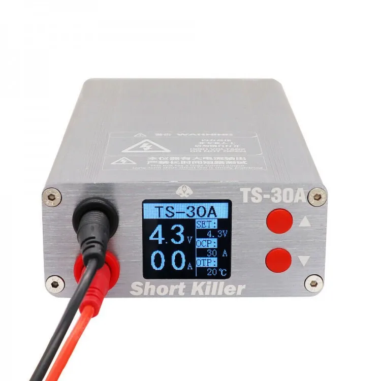 

Output Current 0-30A TS-30A Shortkiller Mobile Phone Short Circuit Detector Burning Repair Tool