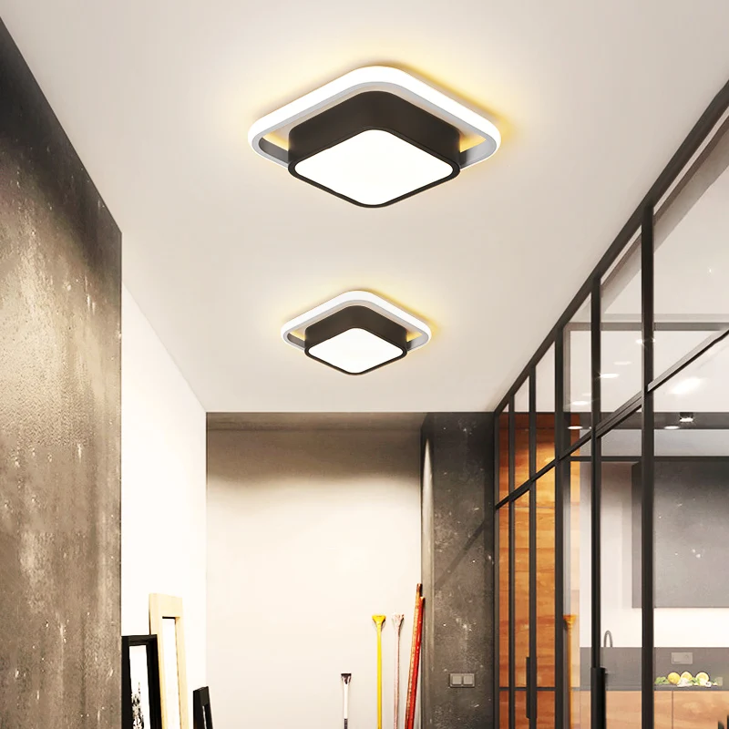 

Black+White/Grey Modern led Chandeliers For Bedroom Balcony corridor cloakroom lustre led 110V 220V modern chandelier lighting