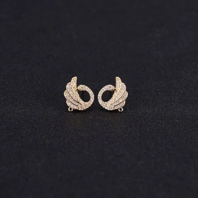 

Silver New Woman Fashion Jewelry High Quality Crystal Zircon Swan Shape Retro Simple and Exquisite Earrings Simple Jewelry Gift
