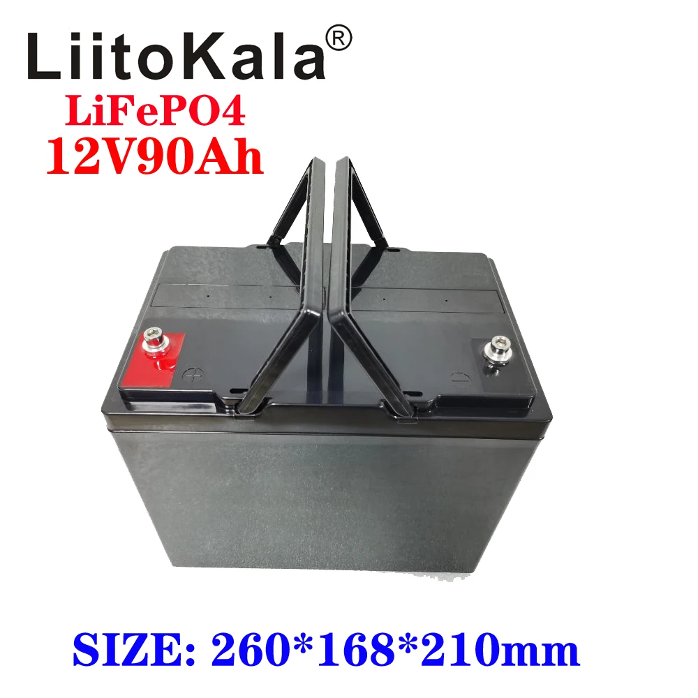 LiitoKala 12V 12 8 V 90Ah LiFePO4 призматическая ячейка Max 3C 270A разряд для фотошин с шинами