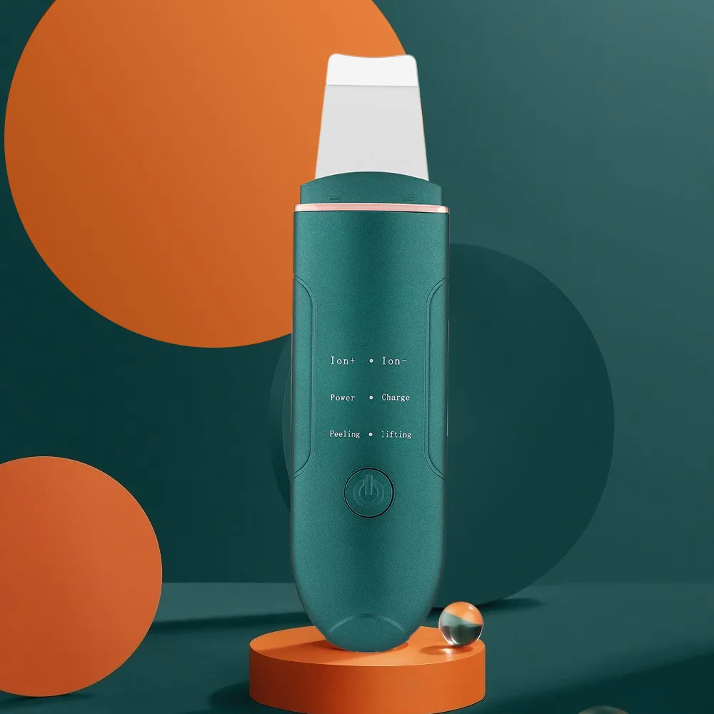 

EMS Ultrasonic Facial Skin Scrubber Blackhead Acne Removal Pore Cleaner Shovel Deep Face Cleaning Peeling Lifting Skin Spatula