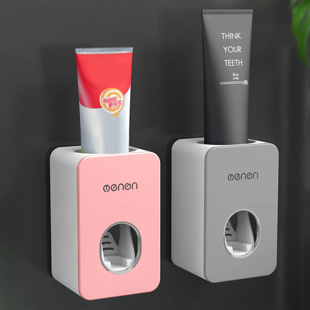 

Automatic Toothpaste Dispenser Dust-proof Toothbrush Holder Wall Mount Stand Bathroom Accessories Set Home Toothpaste Squeezers