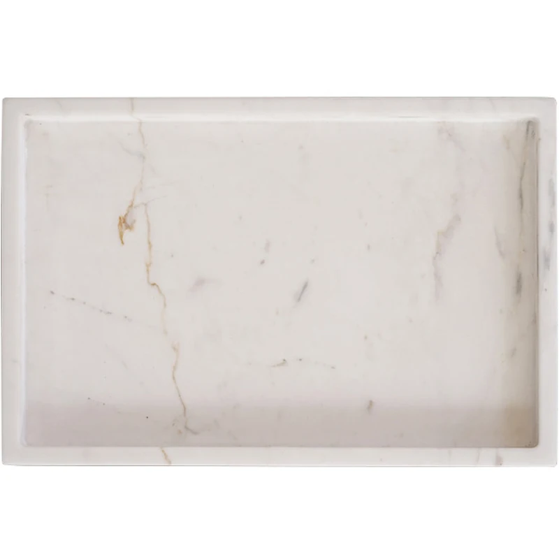 

Free ship Simple Natural Marble Tray Cosmetics Jewelry Storage Tray Bathroom Desktop Storage Box Tray Integrated Molding Process