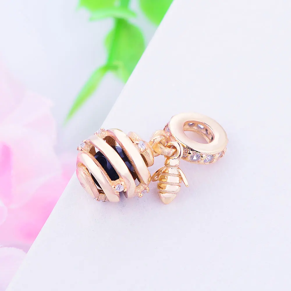 Подвеска для браслета в виде пчелы из серебра 2020 пробы | Украшения и аксессуары