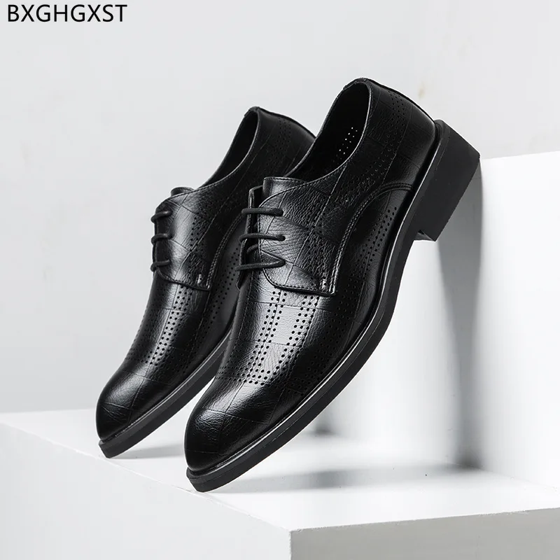 

Oxford Men Dress Shoes Leather Luxury Brand Summer Shoes Men Fashion Wedding Shoes for Men 2022 Sapato Social Masculino Zapatos
