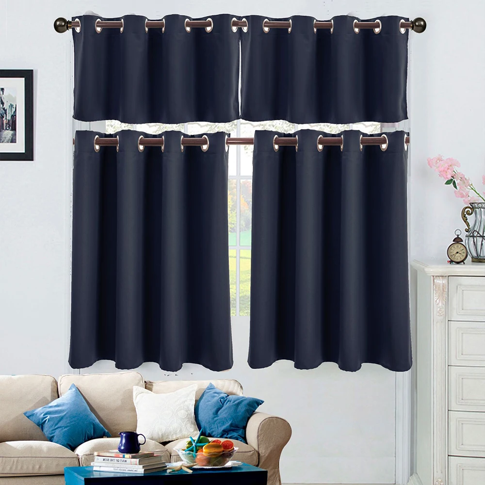 

Solid Color Blackout Curtain Cloth Short Curtains Modern Blackout Curtains Kitchen Blackout Curtains
