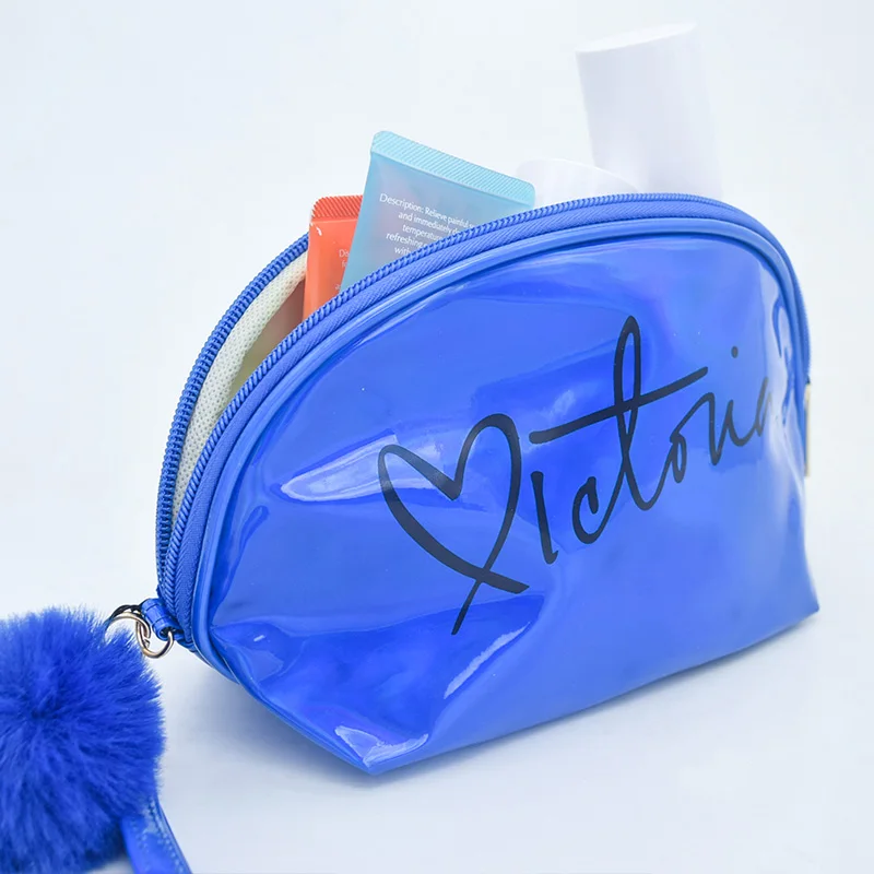 

1 Pcs Women Portable Cosmetic Bag Holographic Hairball Makeup Bags Storage Travel Bag New