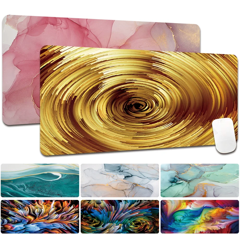 

Portable Home Office Game Mouse Pad Computer Mousepad Watercolor Print Pattern PU Leather Waterproof Desk Mat Keyboard Mat Mice