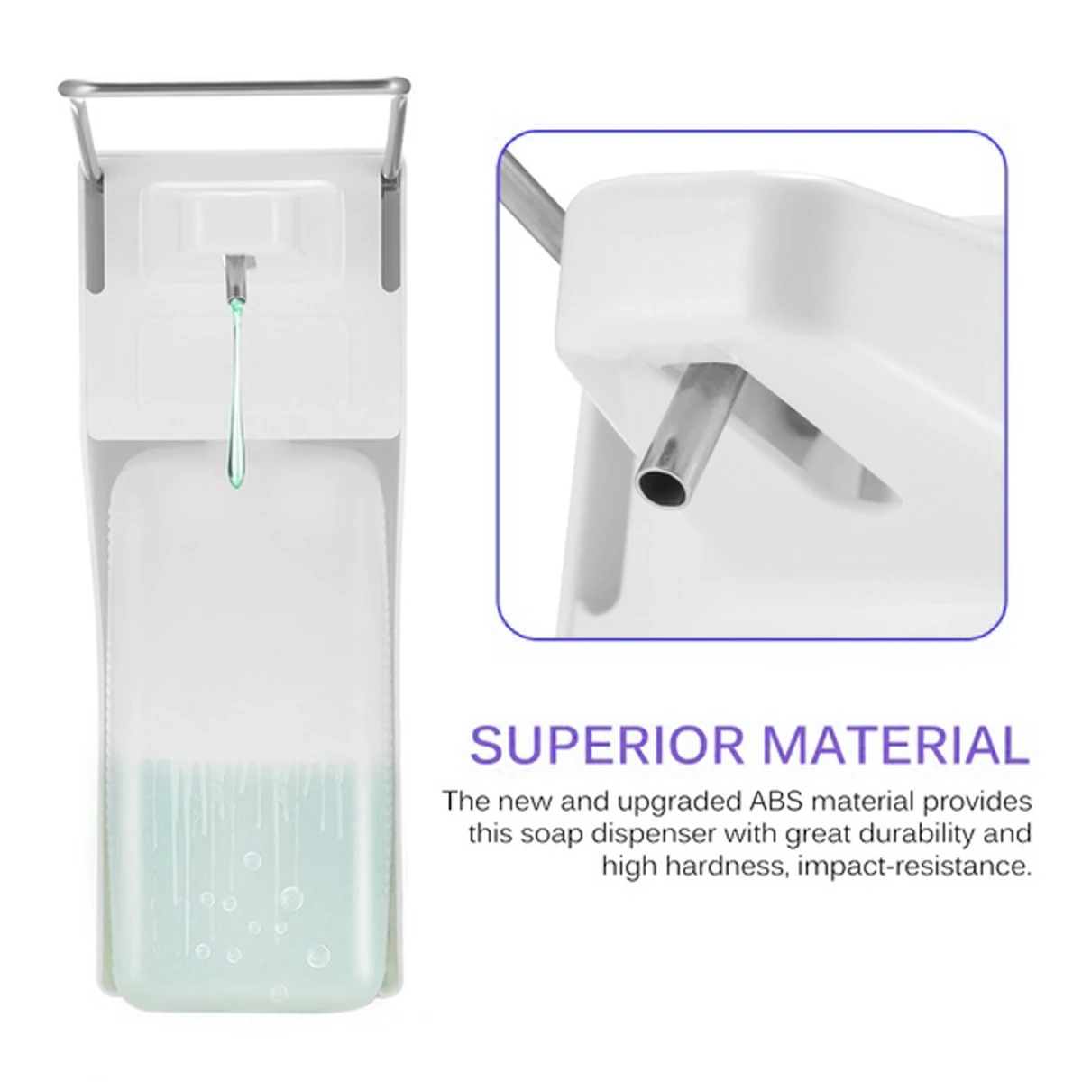 

1L Hand Sanitizer Dispenser Wall-Mounted Manual Soap Dispenser Liquid Soap Dispensers Hand Touch Soap Dispenser For Home Hotel