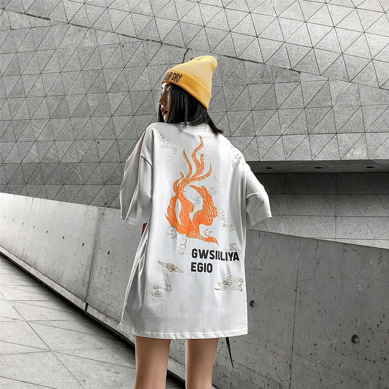 Хипстер принт Феникс Футболка мужская хип хоп 2020 уличная одежда футболка лето