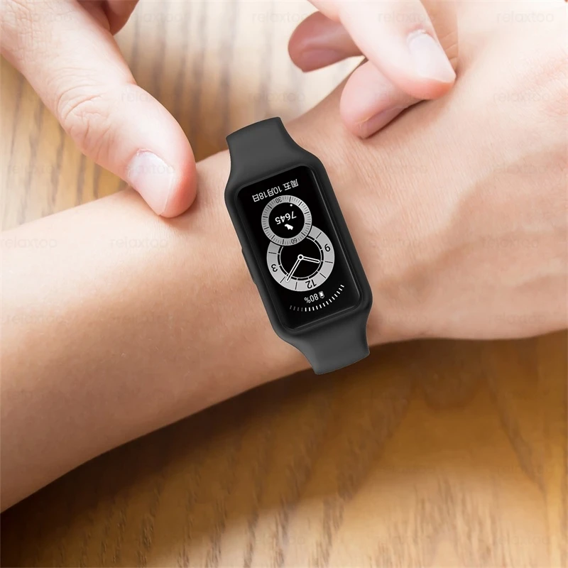 Силиконовый сменный ремешок 2 в 1 + защитный чехол для Huawei Honor Band 6 7 Pro смарт-браслет