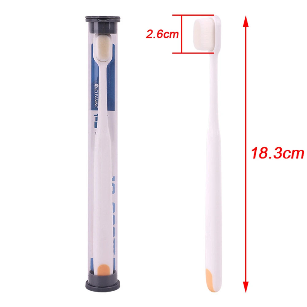 

1PCS Ultra Soft Toothbrush Portable Travel Eco-friendly Solid Color Bristles Toothbrush For Sensitive Gums Oral Cleaning Tool