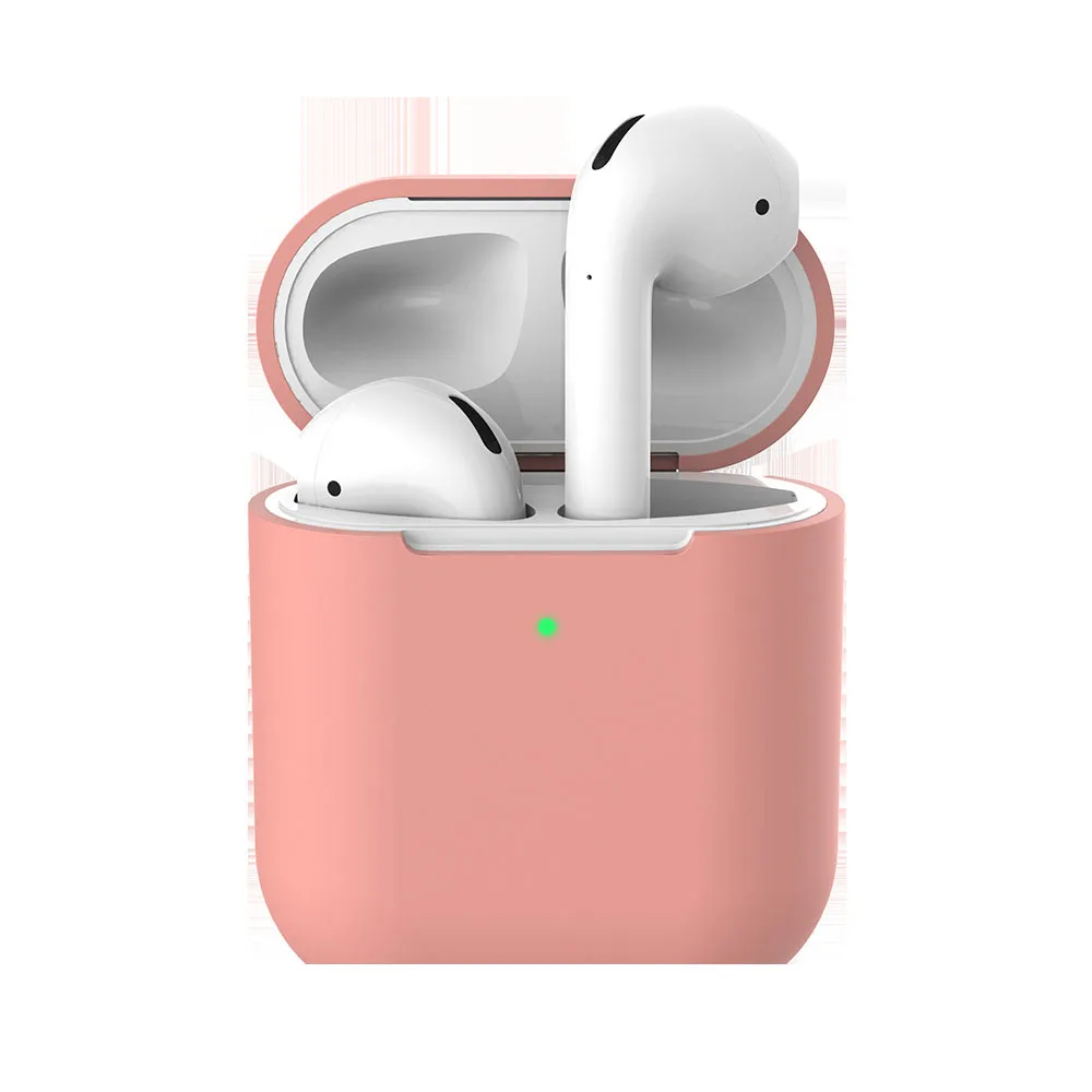 juhongTC2dai Чехол для наушников Apple AirPods 2 силиконовый чехол беспроводной Bluetooth наушники Air Pods Чехол защитный для AirPod Silm чехол - Цвет: juhongTC2dai