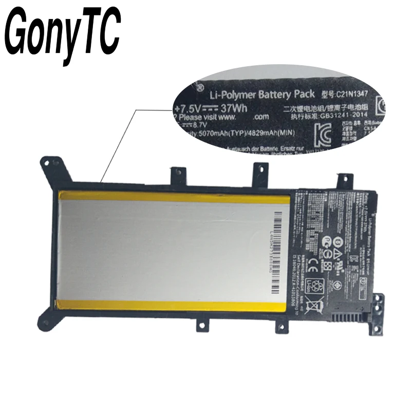 GONYTC 7,5 V 37WH C21N1347 аккумулятор для ноутбука ASUS X554L X555 X555L X555LA X555LD X555LN X555MA 2ICP4/63/134