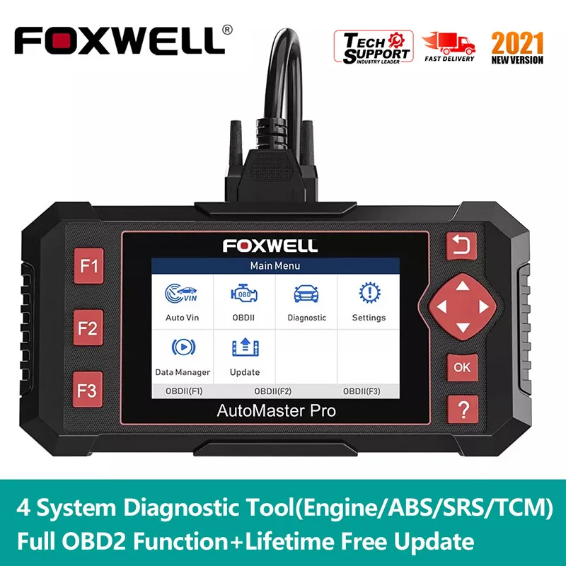 

Профессиональный инструмент для диагностики автомобиля Foxwell NT604 Elite, OBD2, 4 системы, SRS, ABS, передача двигателя, считывание кода, OBD-сканер, беспл...