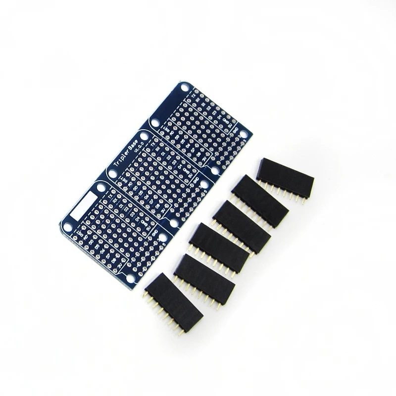10pcs Triple Shield For WeMos D1 Mini Dua Sided Perf Board Arduino Compatible diy electronics | Электронные компоненты и