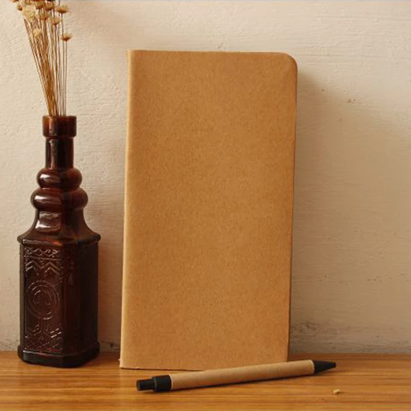 Тетрадь из воловьей кожи без рисунка винтажная Мягкая тетрадь для ежедневных