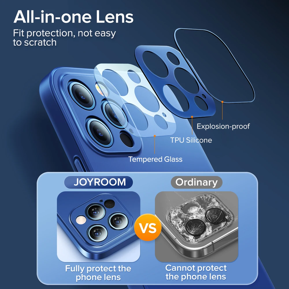 joyroom 360 full cover phone case for iphone 12 pro max anti fall tempered glass shockproof phone cover for iphone 12 pro case free global shipping