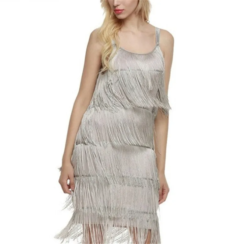 Сексуальное платье для женщин Сезон лето Vestidos бахрома Спагетти ремень женские