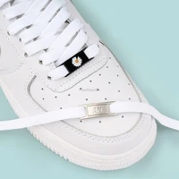 1set new style af1 shoelaces buckle sneaker shoe laces shoes accessories original af1 white black flat shoelace shoe decorations