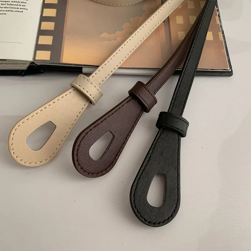 Женский ремень тонкий пояс с завязанным бантом для женщин модный кожаный платья