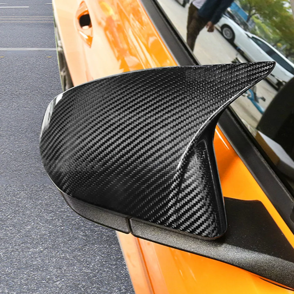 

Real Carbon Fiber for Ford Mustang 2015-2020 Side Wing Rearview Mirror Cap Case Shell Cover Trim European /America Version