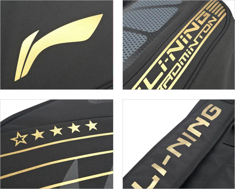Li-Ning бадминтон ракетка сумка для 6-pack обуви карманный Профессиональный Спорт Спортивная ракетка сумка ABJP076 ZYF348