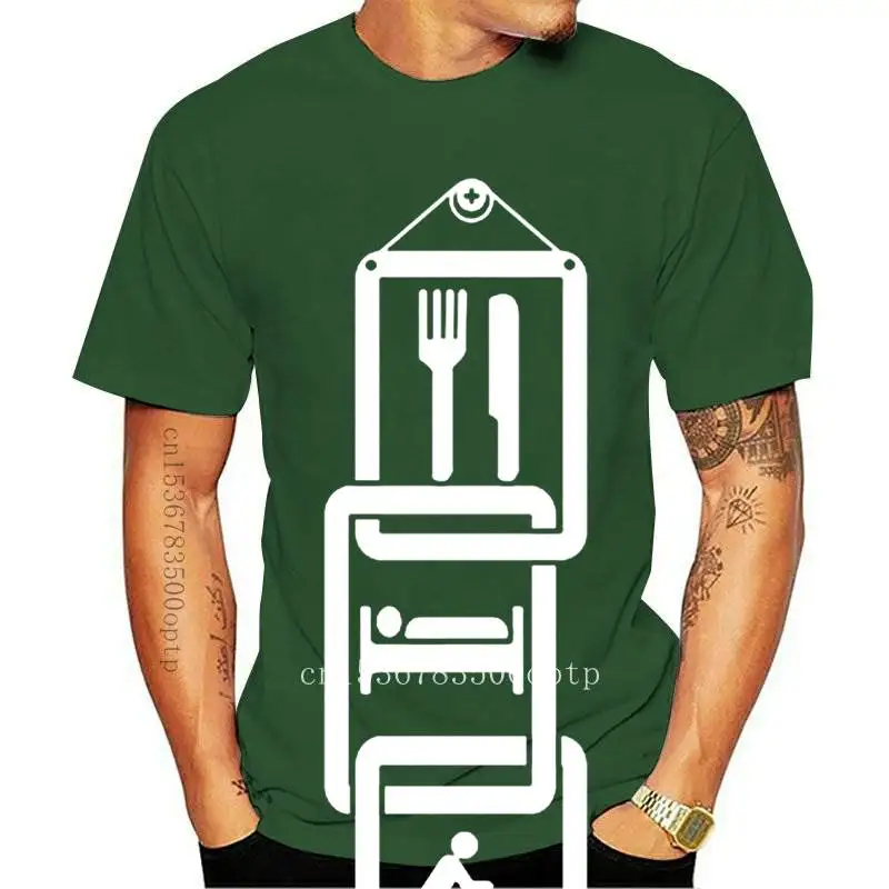 

New 2021 2021 t shirt Mens T Shirts 100% Cotton Game Inspired Eat Sleep Purify T-Shirt Funny Design Gaming Geek Tees Unisex Shi